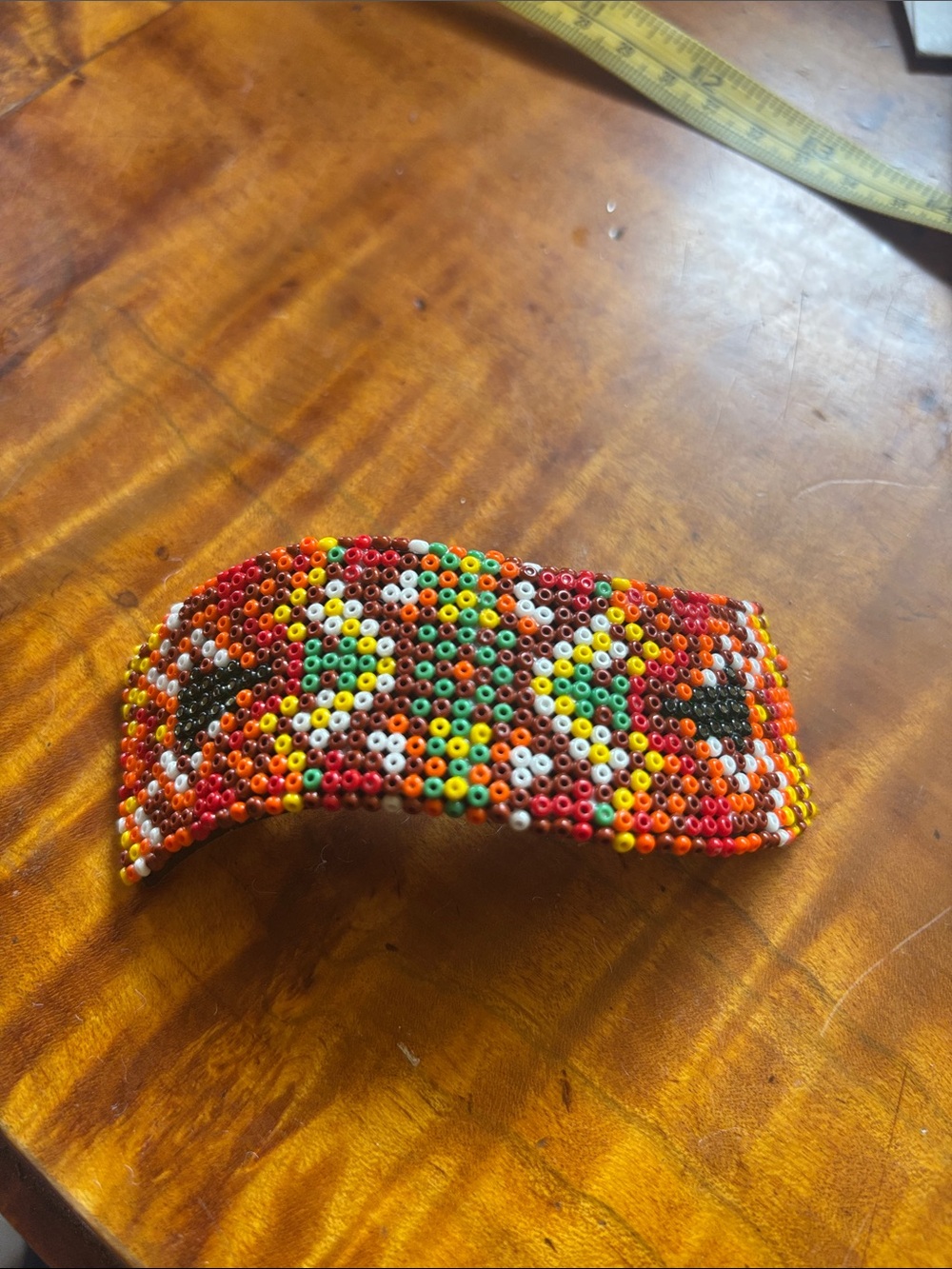 Colorful Multicolor Seed Bead Hair Barrette